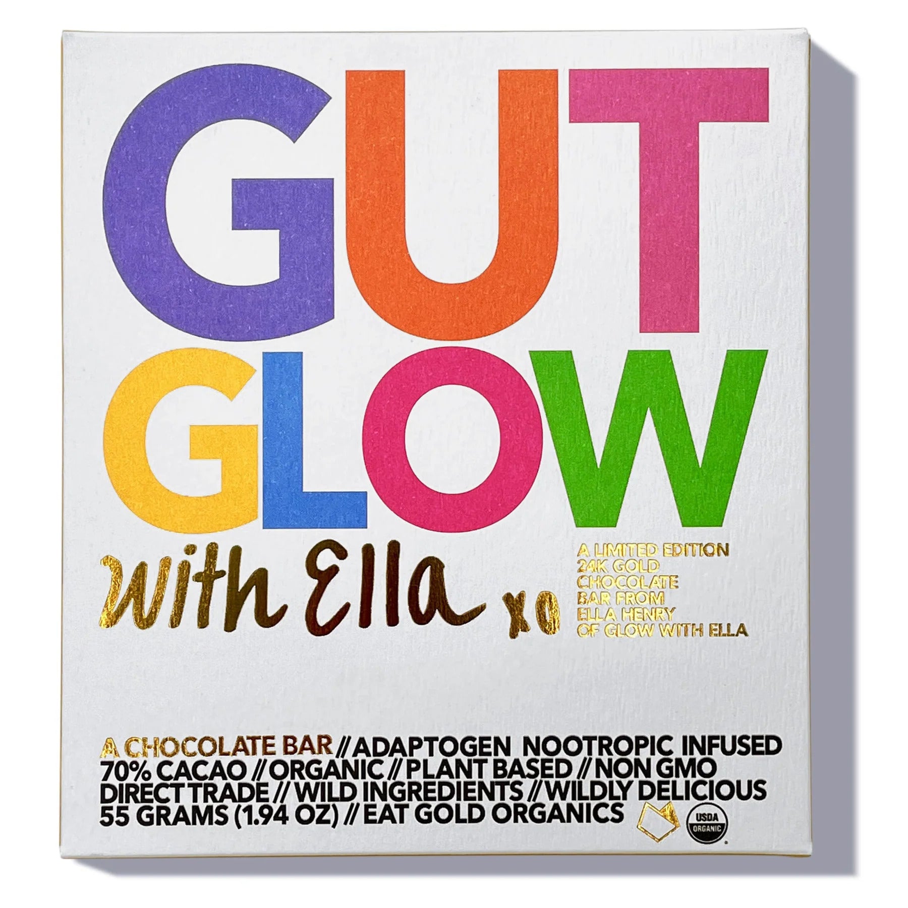 Eat Gold Organics Gut Glow Chocolate Bar