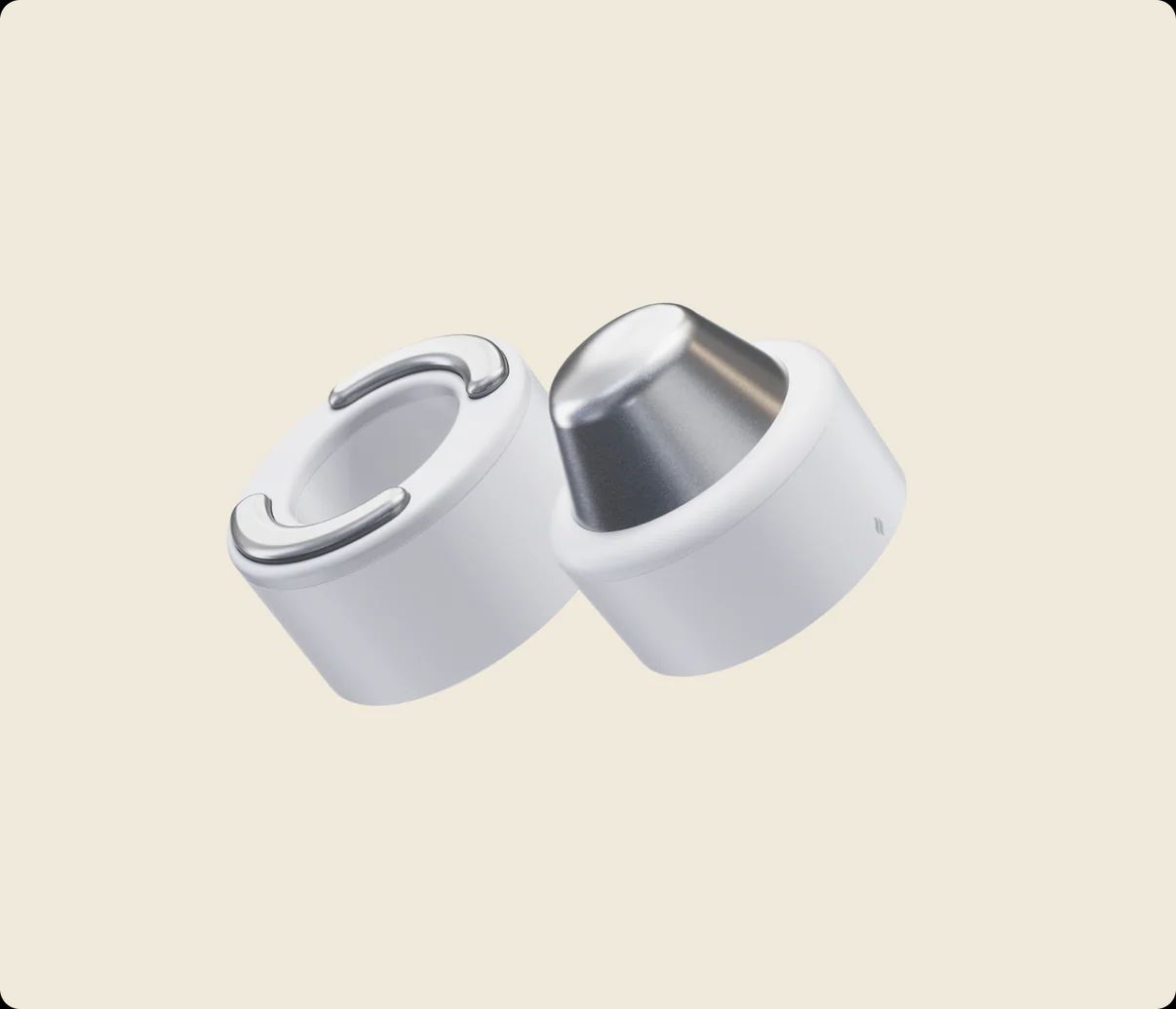 Therabody Theraface Pro Hot and Cold Rings (White)
